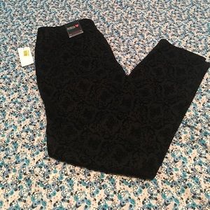 Black velvet textured jeans